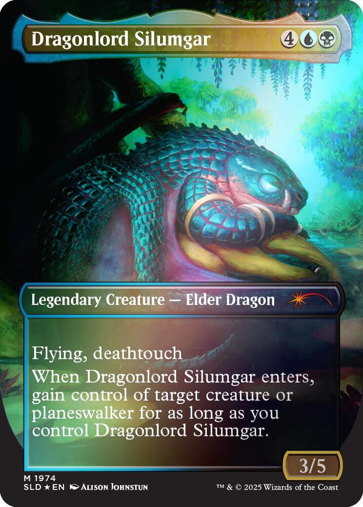 Dragonlord Silumgar (Rainbow Foil) (Back)