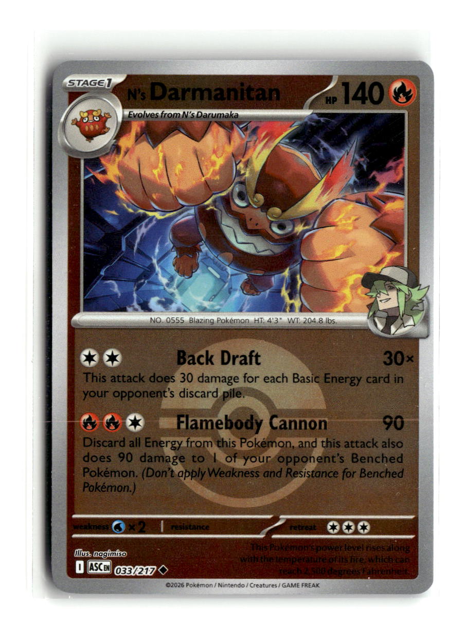 N's Darmanitan (Poke Ball) | Near Mint / English / Reverse Holofoil