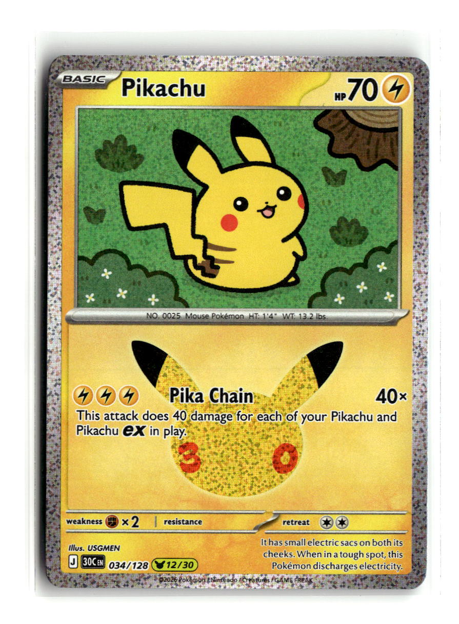 Pikachu - 034/128 | Near Mint / English / Holofoil