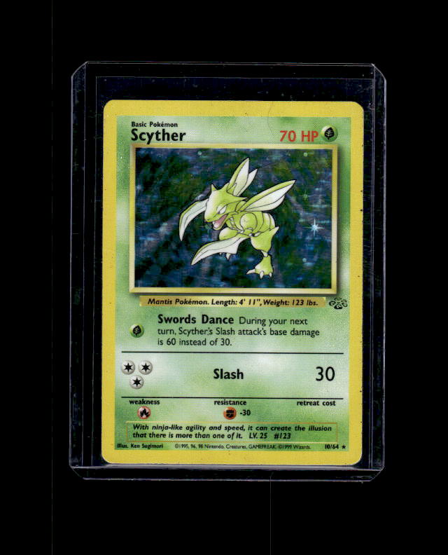 Scyther (10) - Jungle #10/64 Unlimited Holo Rare Raw Pokemon TCG