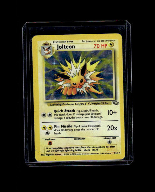 Jolteon (4) - Jungle #04/64 Unlimited Holo Rare Raw Pokemon TCG