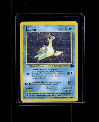 Lapras (10) - Fossil #10/62 Unlimited Holo Rare Raw Pokemon TCG