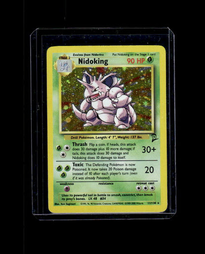 Nidoking - Base Set 2 #011/130 Holo Rare Raw Pokemon TCG