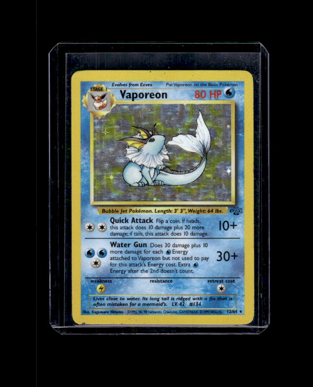 Vaporeon (12) - Jungle #12/64 Unlimited Holo Rare Raw Pokemon TCG