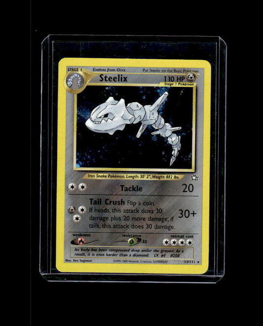 Steelix - Neo Genesis #015/111 Unlimited Holo Rare Raw Pokemon TCG