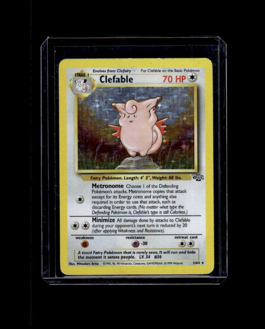 Clefable (1) - Jungle #01/64 Holo Rare Raw Pokemon TCG