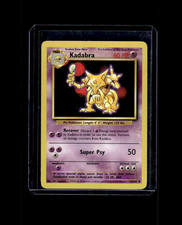 Kadabra - Base Set #032/102 Uncommon Raw Pokemon TCG