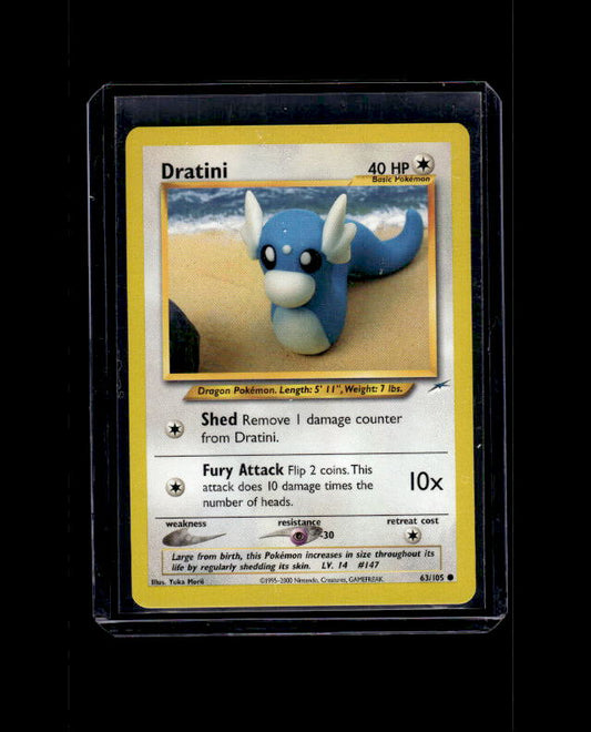 Dratini - Neo Destiny #063/105 Unlimited Common Raw Pokemon TCG