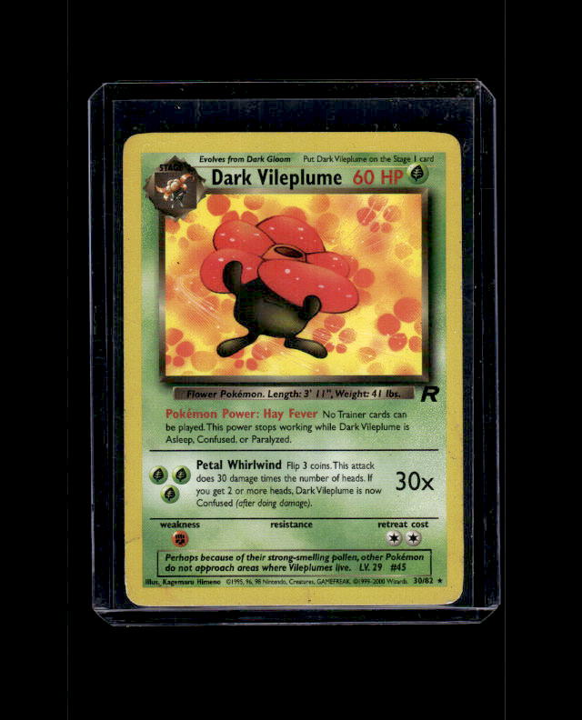 Dark Vileplume (30) - Team Rocket #30/82 Rare Raw Pokemon TCG