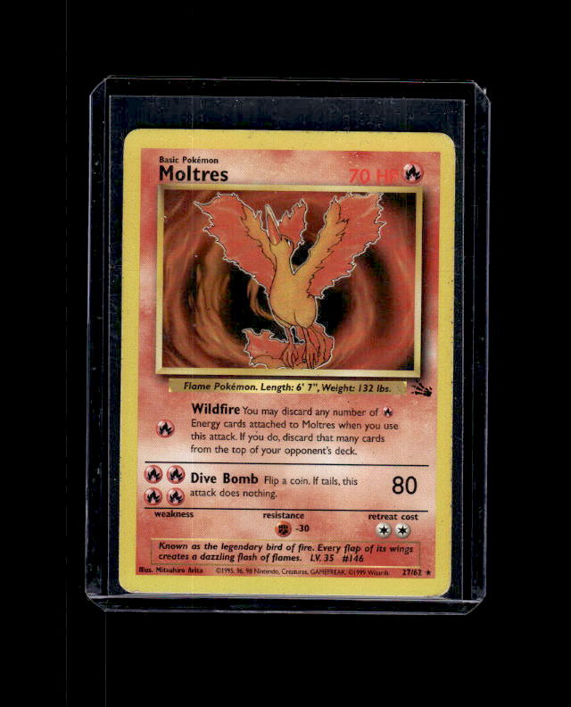 Moltres (27) - Fossil #27/62 Rare Raw Pokemon TCG