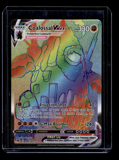 Coalossal VMAX (Secret) - Vivid Voltage #189/185 Holofoil Secret Rare Raw