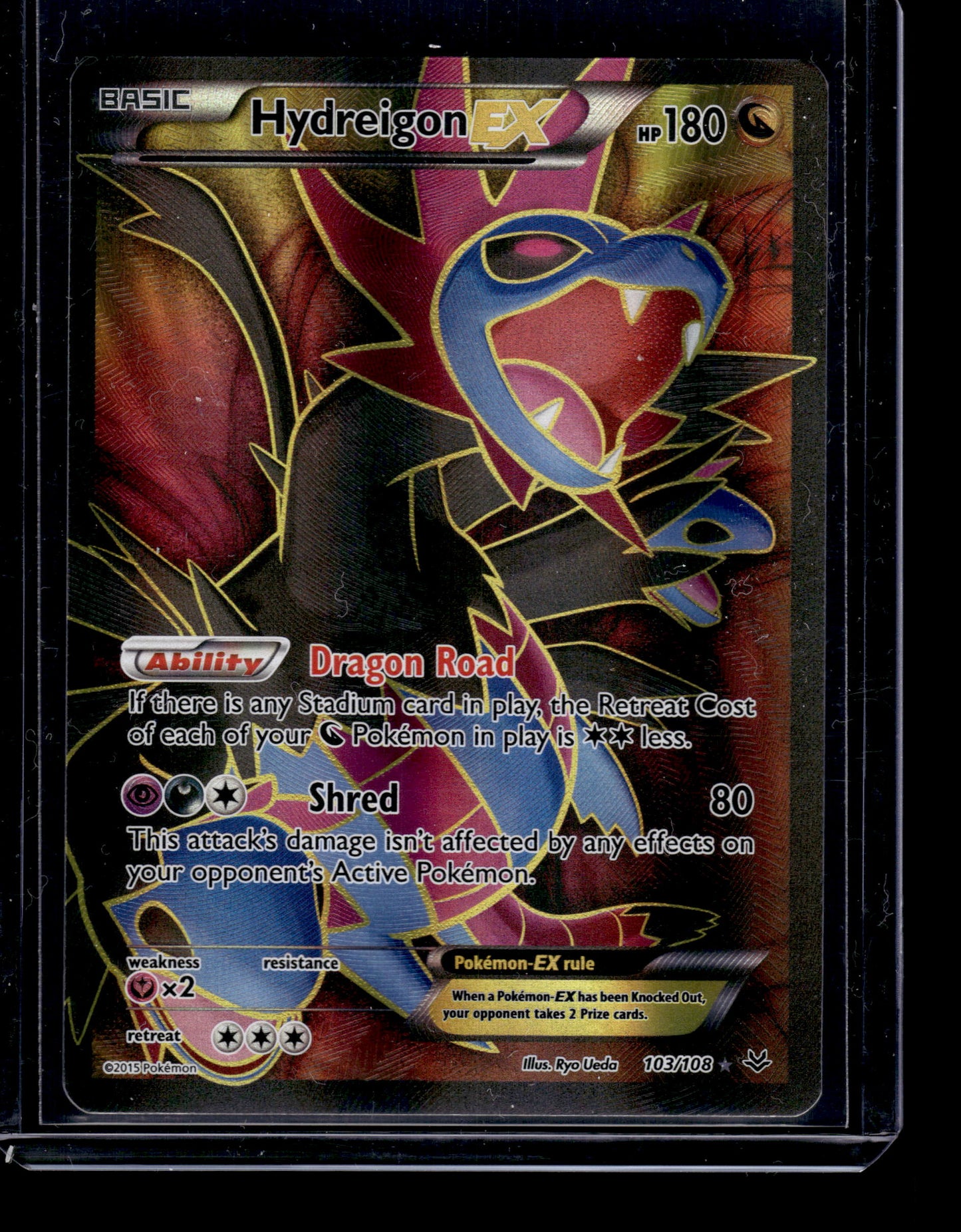 Hydreigon EX (103 Full Art) - XY - Roaring Skies #103/108 Ultra Rare Raw