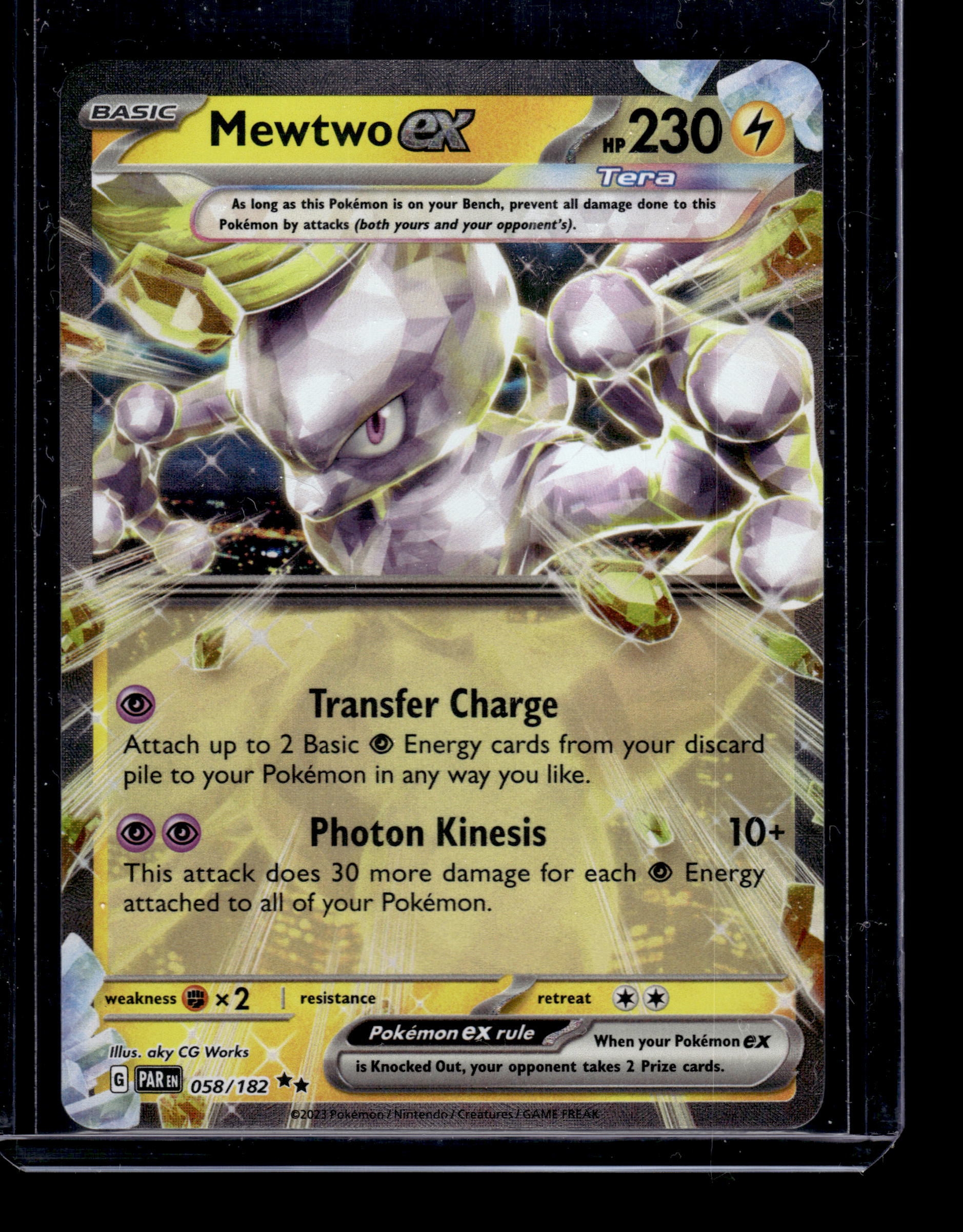 Mewtwo ex - SV04: Paradox Rift #058/182 Holofoil Raw Pokemon TCG