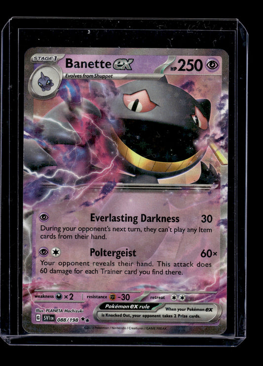 Banette ex - SV01: Scarlet & Violet Base Set #088/198 Holofoil Raw Pokemon TCG