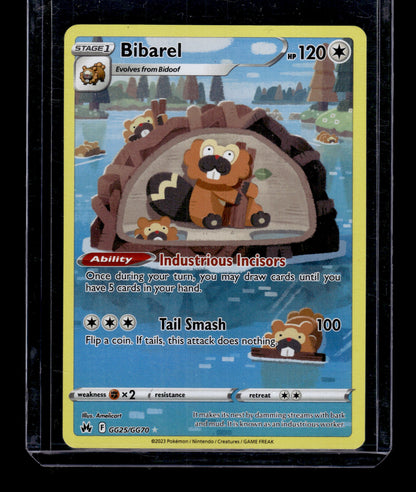 Bibarel - Crown Zenith: Galarian Gallery #GG25/GG70 Ultra Rare Raw Pokemon TCG