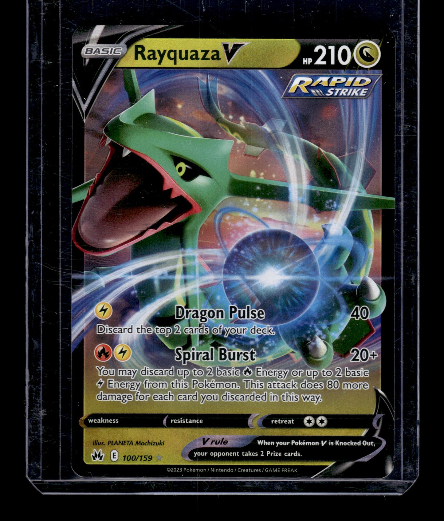 Rayquaza V - Crown Zenith #100/159 Ultra Rare Raw Pokemon TCG