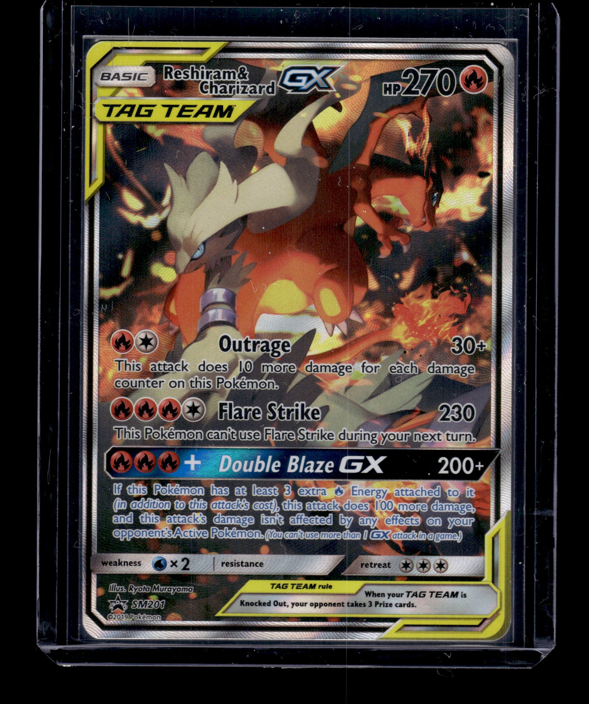 Reshiram & Charizard GX - SM Promos #SM201 Holofoil Promo Raw Pokemon TCG