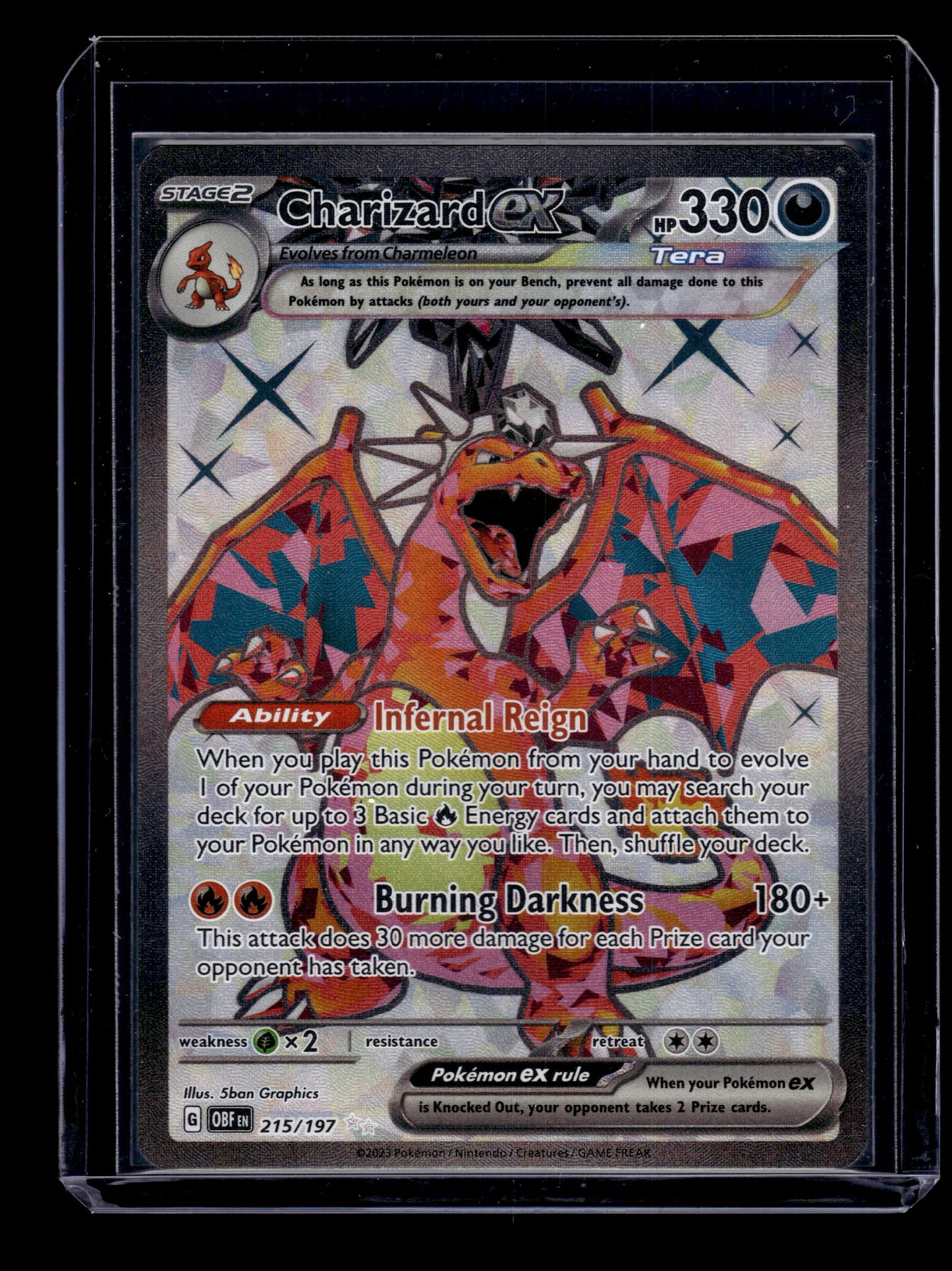 Charizard ex - SV03: Obsidian Flames #215/197 Holofoil Ultra Rare Raw Pokemon