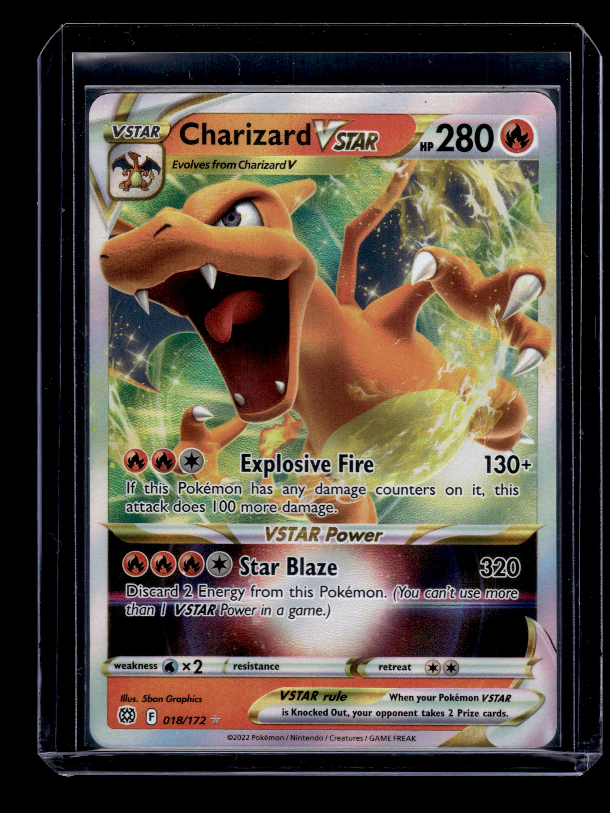 Charizard VSTAR - SWSH09: Brilliant Stars #018/172 Holofoil Ultra Rare Raw