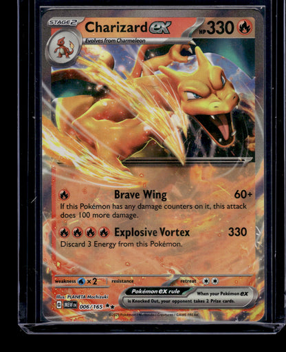 Charizard ex - SV: Scarlet & Violet 151 #006/165 Holofoil Double Rare Raw