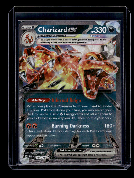 Charizard ex - SV: Paldean Fates #054/091 Holofoil Double Rare Raw Pokemon TCG