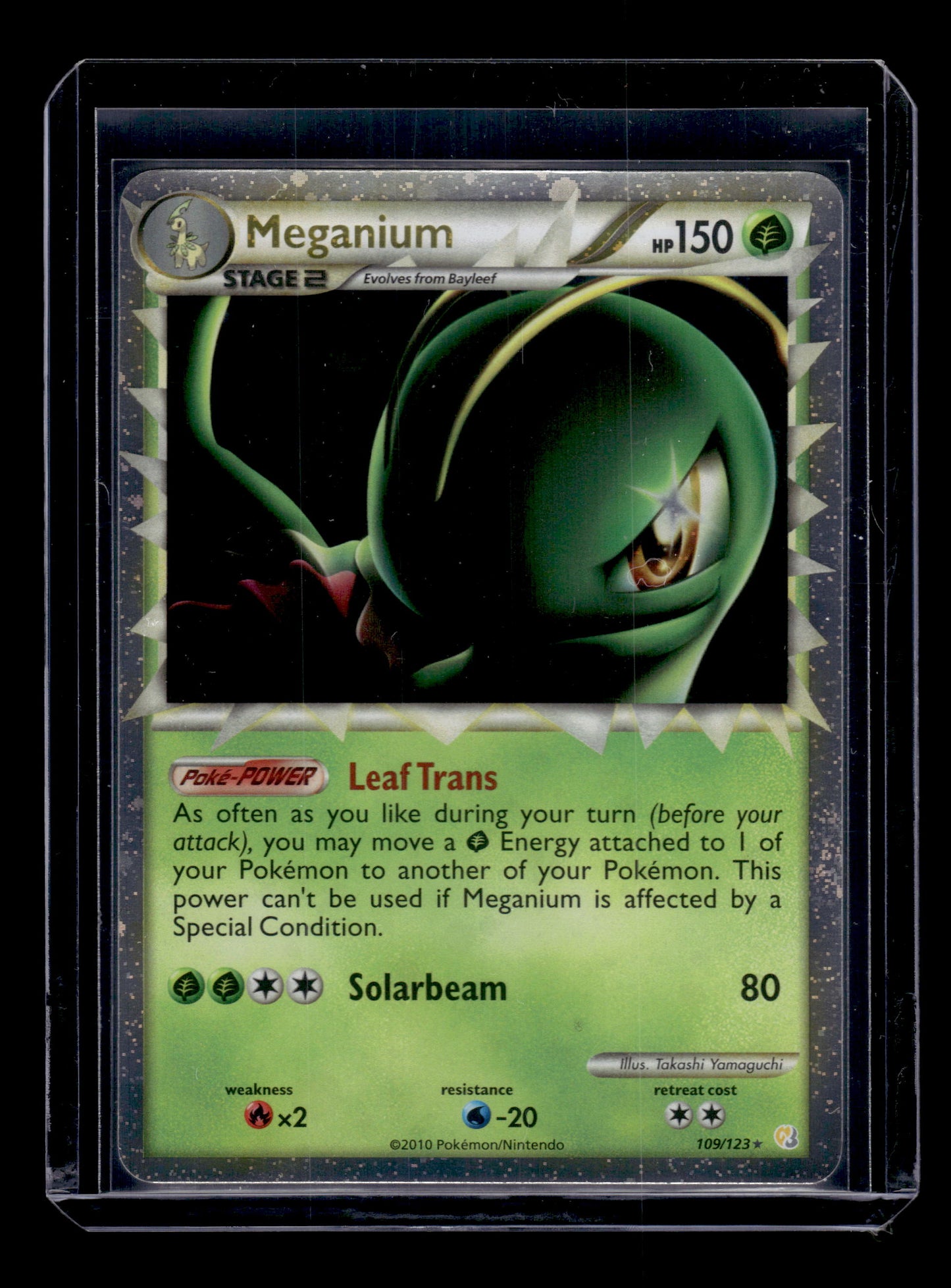 Meganium (Prime) - HeartGold SoulSilver #109/123 Holofoil Ultra Rare Raw