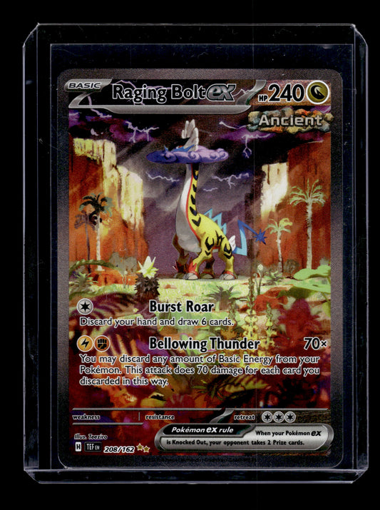 Raging Bolt ex - SV05: Temporal Forces #208/162 SIR Holofoil Raw Pokemon TCG