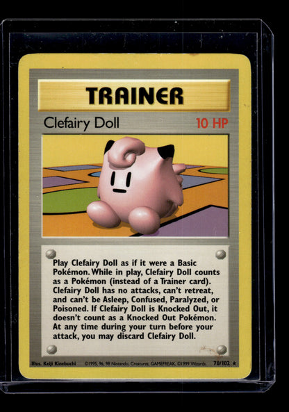 Clefairy Doll - Base Set #070/102 Rare Raw Pokemon TCG