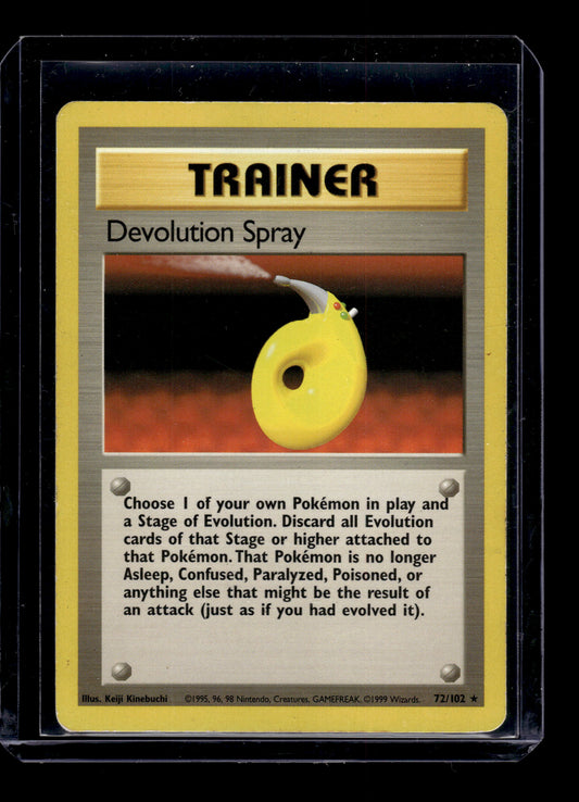 Devolution Spray - Base Set #072/102 Rare Raw Pokemon TCG