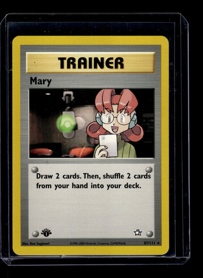 Mary - Neo Genesis #087/111 1st Edition Rare Raw Pokemon TCG