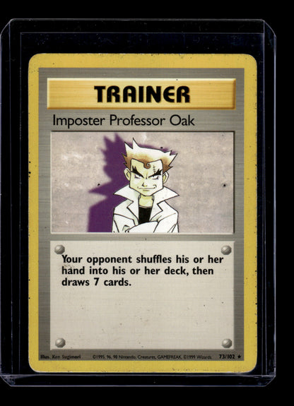 Imposter Professor Oak - Base Set #073/102 Rare Raw Pokemon TCG