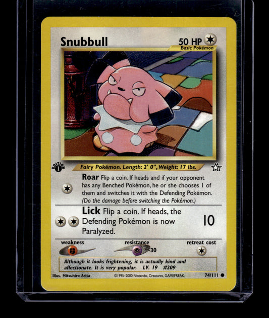 Snubbull - Neo Genesis #074/111 1st Edition Common Raw Pokemon TCG