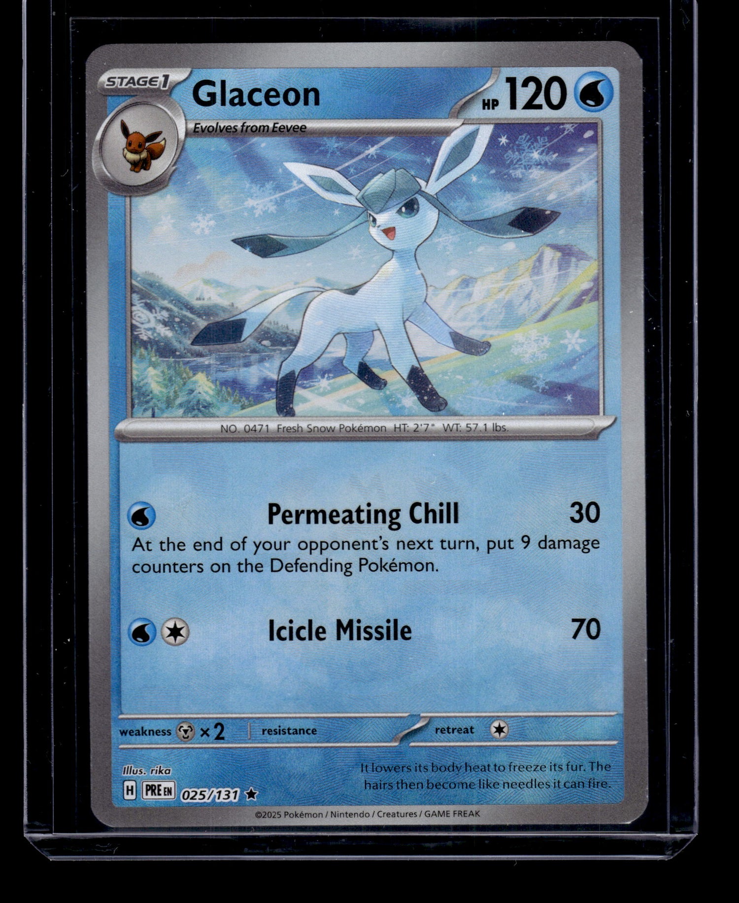 Glaceon - SV8.5 Prismatic Evolutions #025/131 Master Ball Pattern Raw