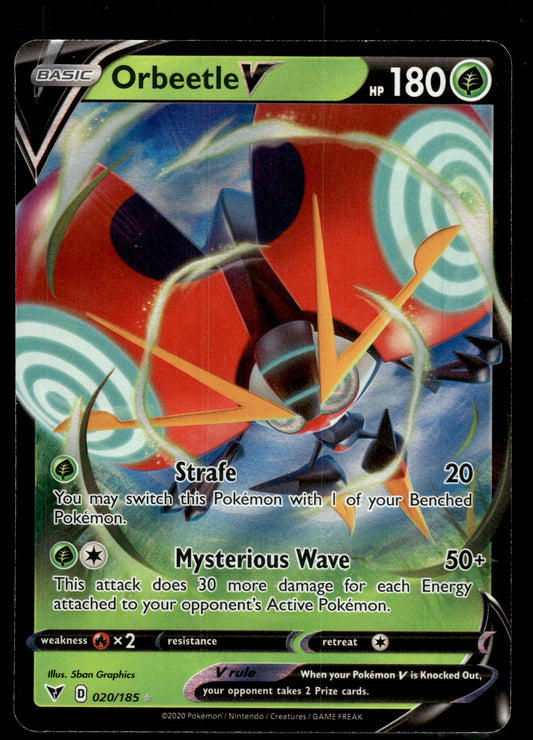 Orbeetle V - SWSH04: Vivid Voltage #020/185 Ultra Rare Raw