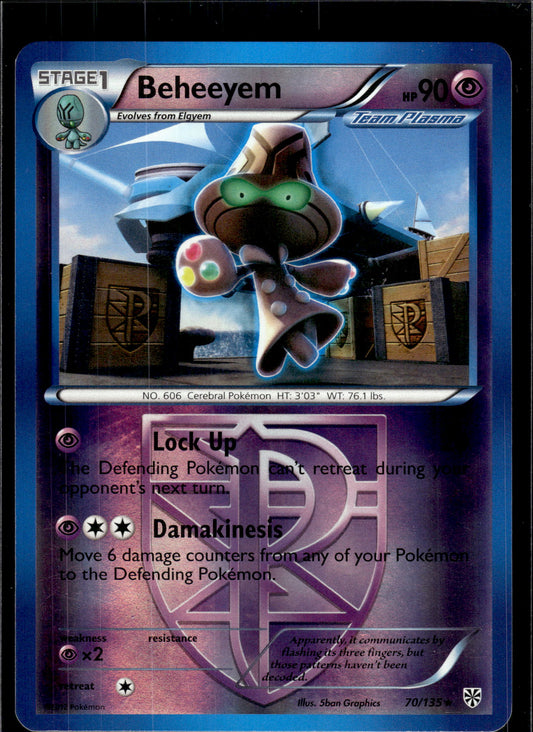 Beheeyem (Team Plasma) - Plasma Storm #70/135 Rare Raw