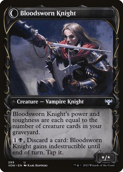 Bloodsworn Squire (Showcase) (Back)