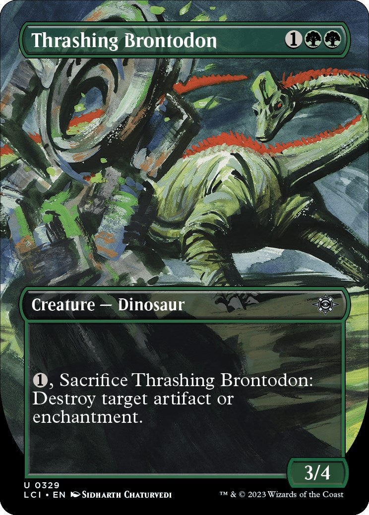 Thrashing Brontodon (Borderless) (The Lost Caverns of Ixalan - #329)
