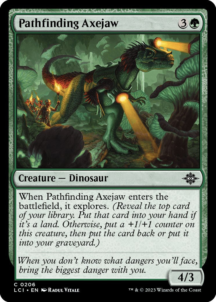 Pathfinding Axejaw (The Lost Caverns of Ixalan - #206)