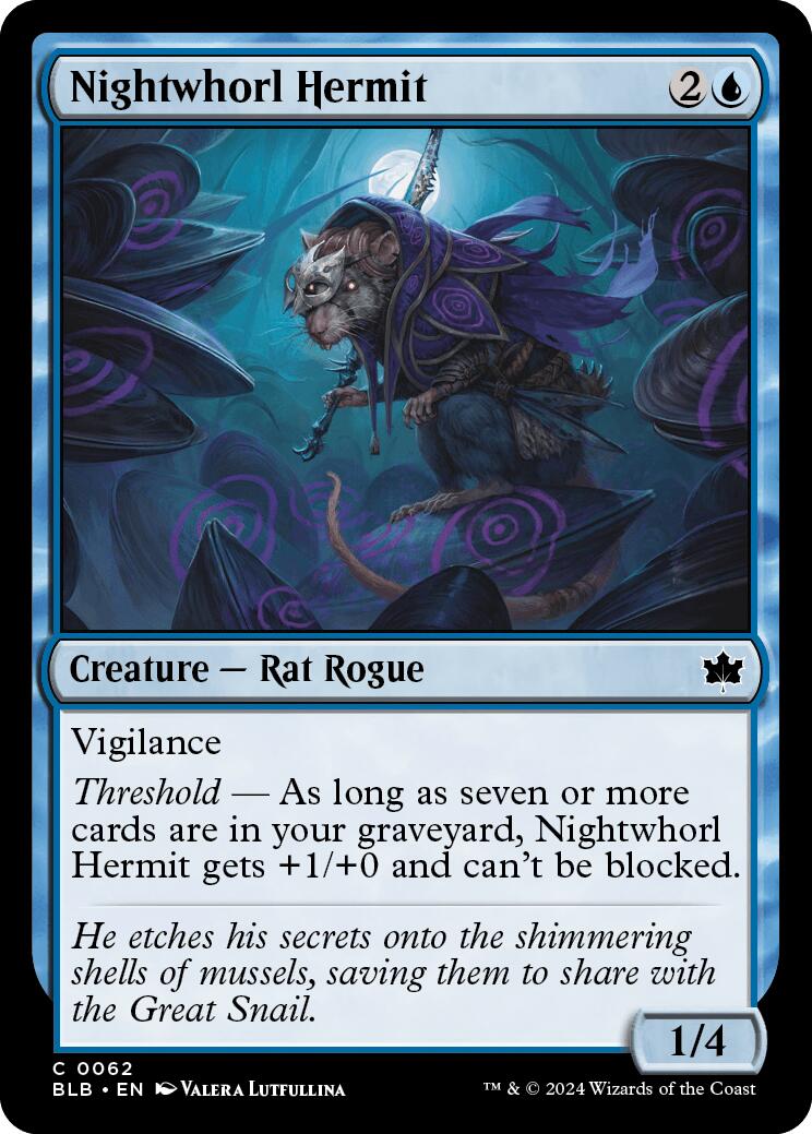 Nightwhorl Hermit (Bloomburrow - #62)