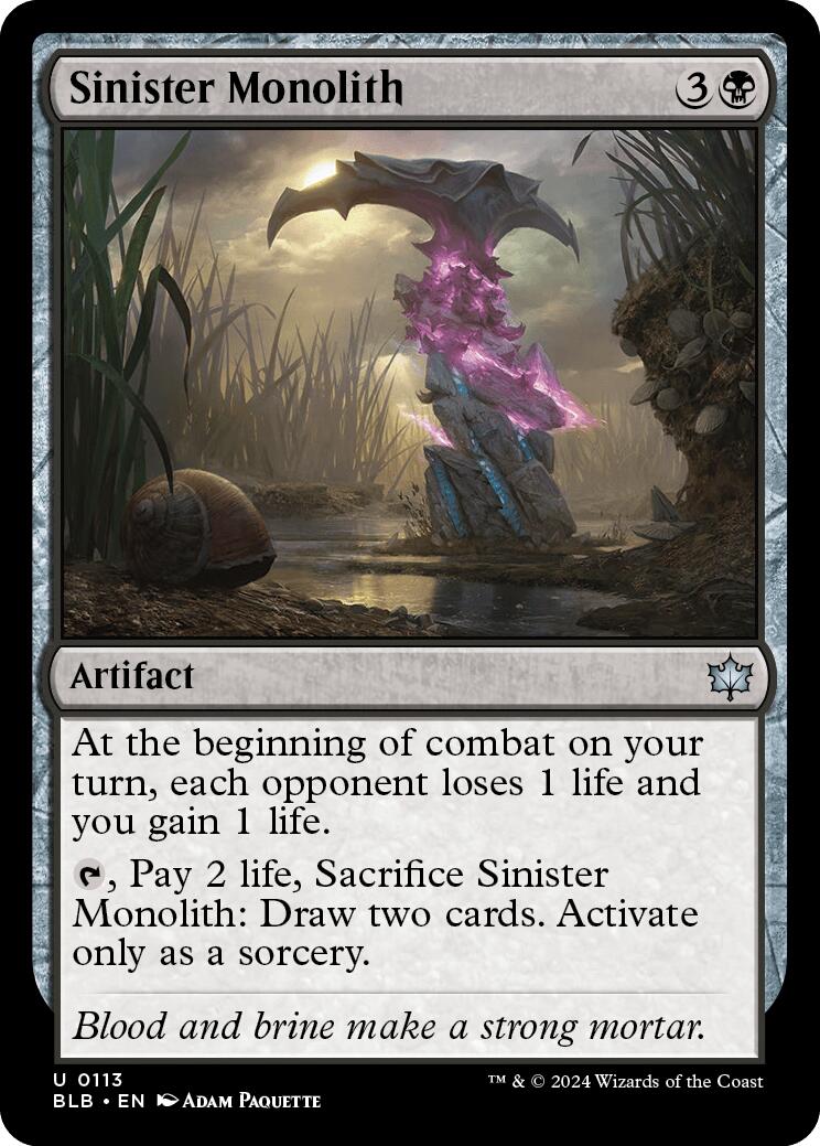 Sinister Monolith (Bloomburrow - #113)