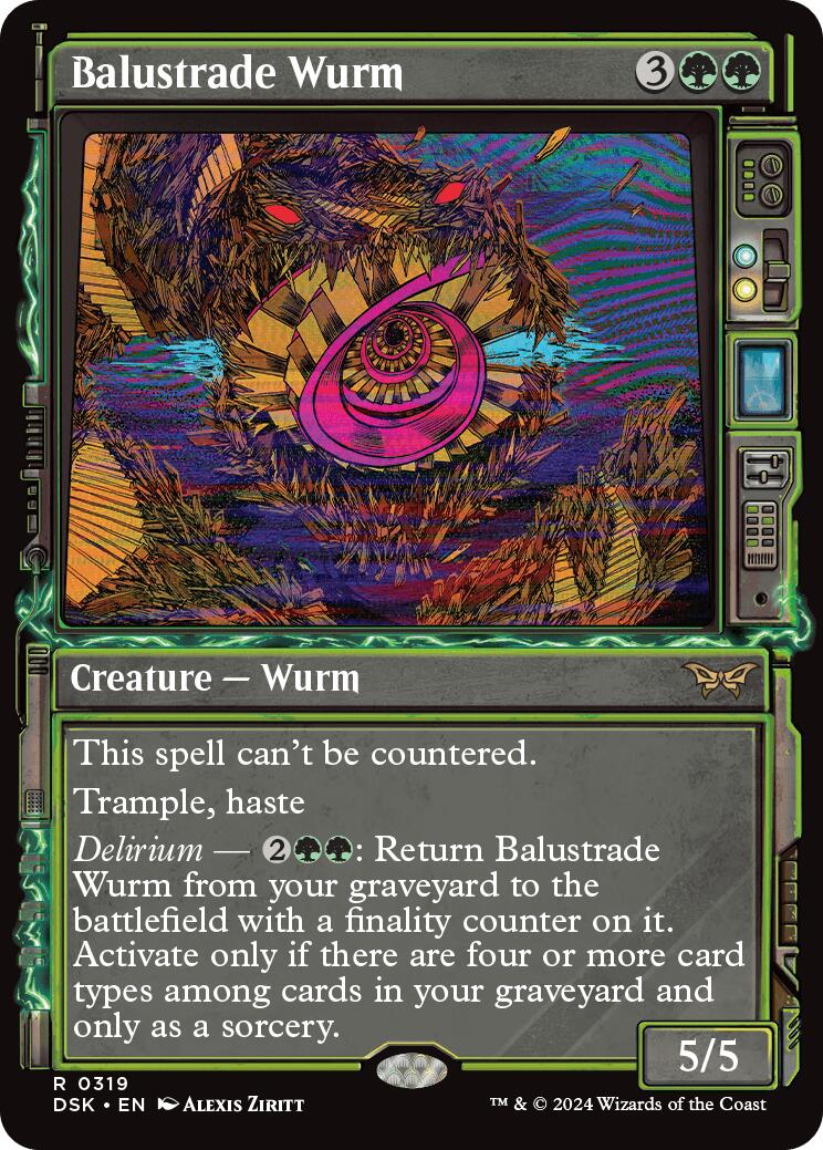 Balustrade Wurm (Showcase) (Duskmourn: House of Horror - #319)