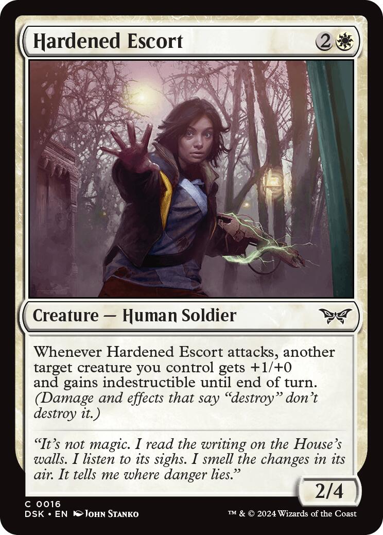 Hardened Escort (Duskmourn: House of Horror - #16)