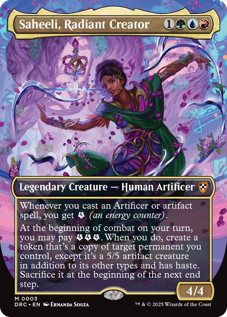Saheeli, Radiant Creator (Borderless) (Commander: Aetherdrift - #3)