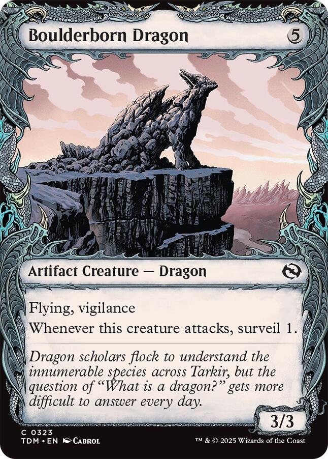 Boulderborn Dragon (Showcase) (Tarkir: Dragonstorm - #323)