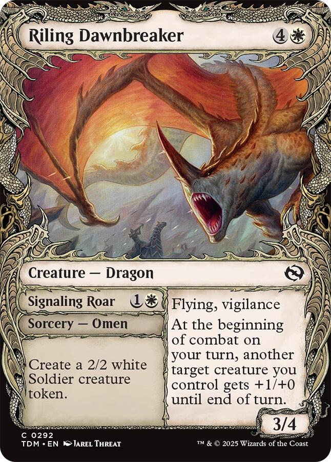 Riling Dawnbreaker (Showcase) (Tarkir: Dragonstorm - #292)