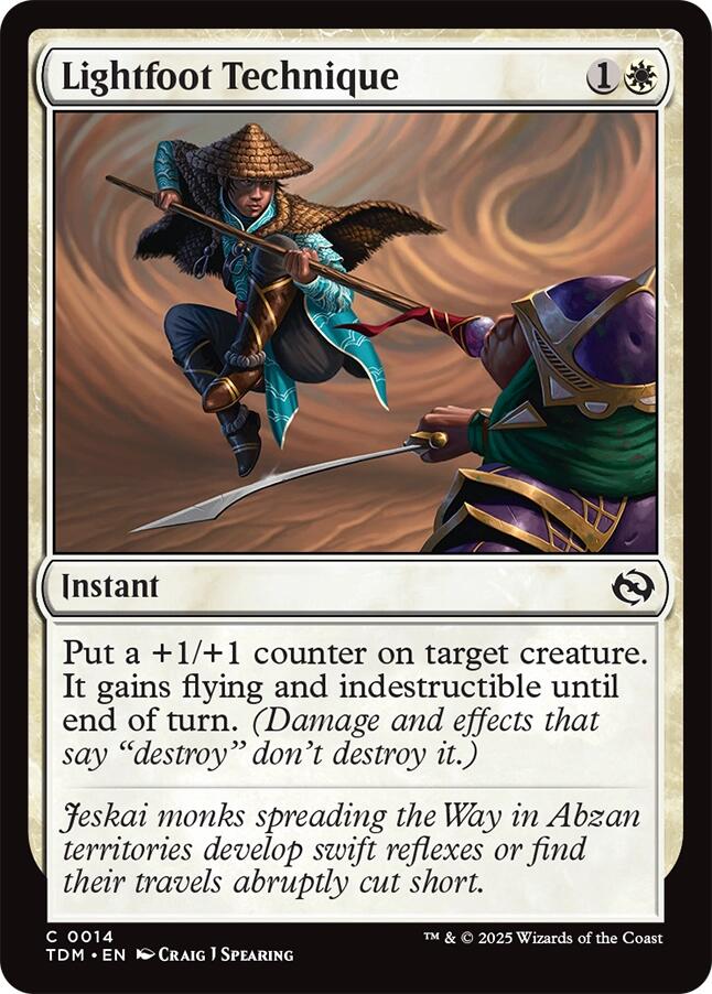 Lightfoot Technique (Tarkir: Dragonstorm - #14)