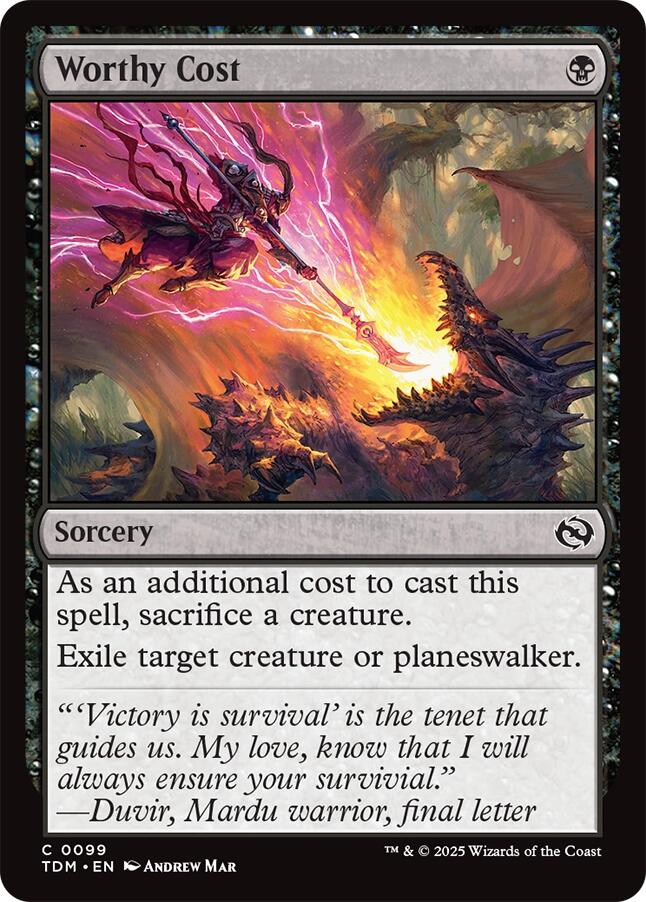 Worthy Cost (Tarkir: Dragonstorm - #99)