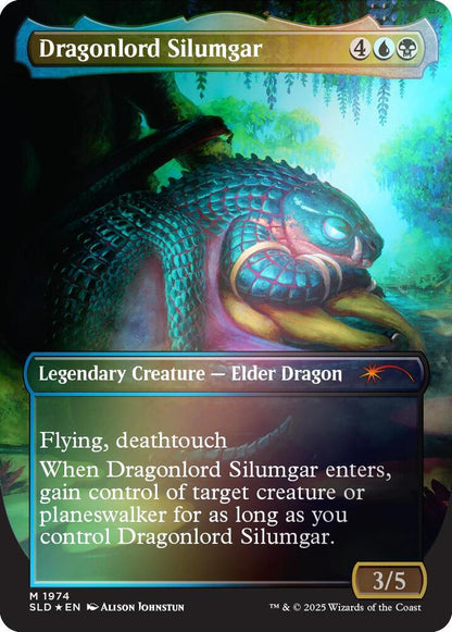 Dragonlord Silumgar (Rainbow Foil) (Back)