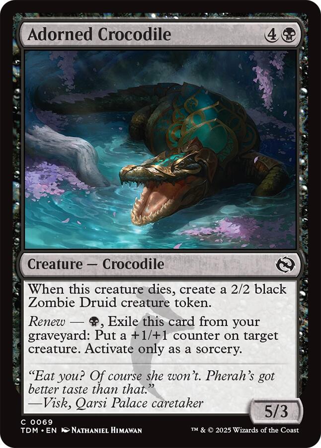 Adorned Crocodile (Tarkir: Dragonstorm - #69)