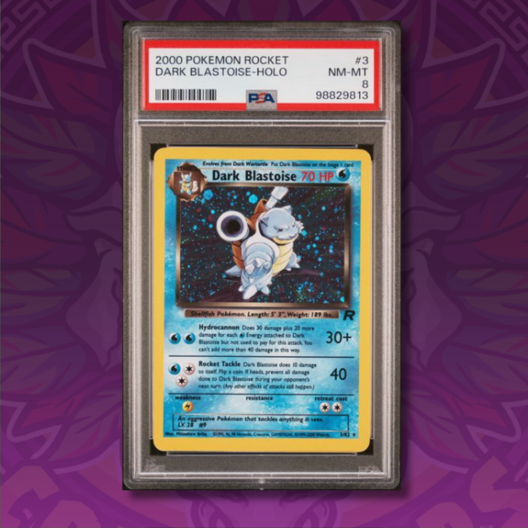 PSA 8 2000 POKEMON ROCKET 3 DARK BLASTOISE HOLO